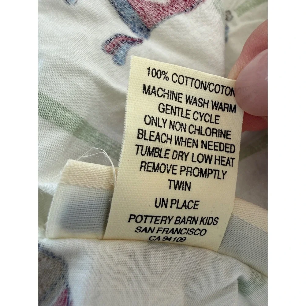 NWOT Pottery Barn Kids MVP Vintage Football Twin Fitted Bed Sheet 100% Cotton